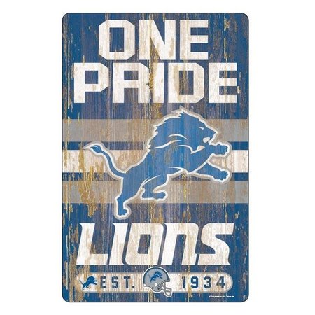 WINCRAFT Detroit Lions Sign 11x17 Wood Slogan Design, 3208561853 3208561853